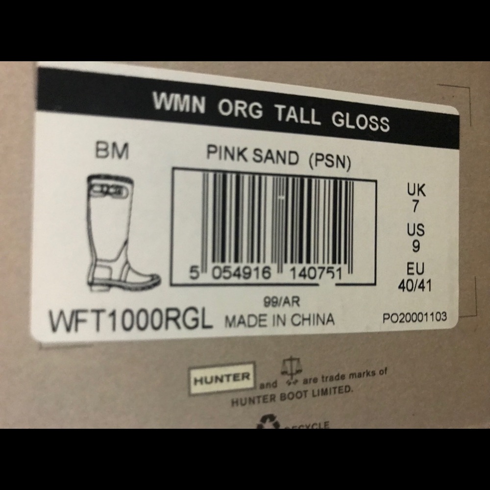Brand New Pink Hunter Boots
